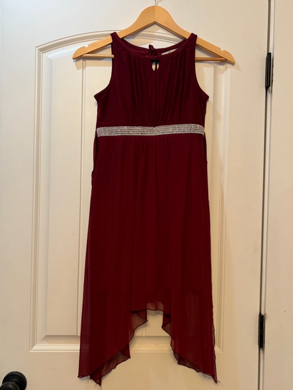 Poppies and Roses Sleeveless Dress with Rhinestone Waistband